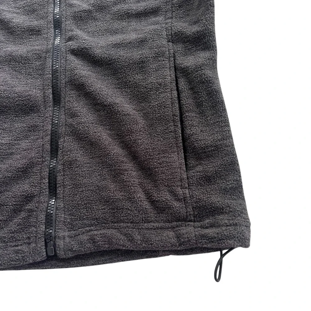 Trail Crest Kid M Charcoal Heather Gray Fleece Full Zip Outdoor Adventure Jacket